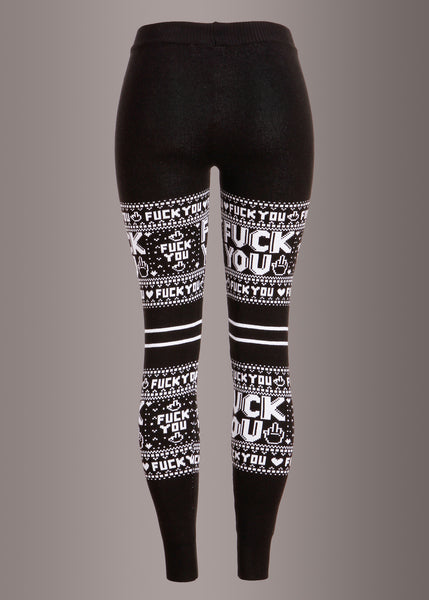 Sourpuss Clothing F YOU Damen Christmas Sweater Leggings