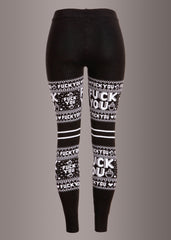 Sourpuss Clothing F YOU Damen Christmas Sweater Leggings