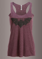 Lila Fledermaus Print Damen Top mit Racerback