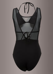 Schwarzer Damen Badeanzug