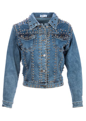 Damen Jeansjacke mit Nieten