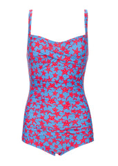 Hellblauer Retro Damen Badeanzug 