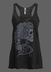 Totenkopf Cameo Gothik Damen Top mit Racerback