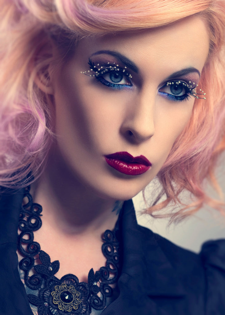 Viktorianische Blumen Gothik Choker aus schwarzer Spitze