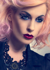 Viktorianische Blumen Gothik Choker aus schwarzer Spitze