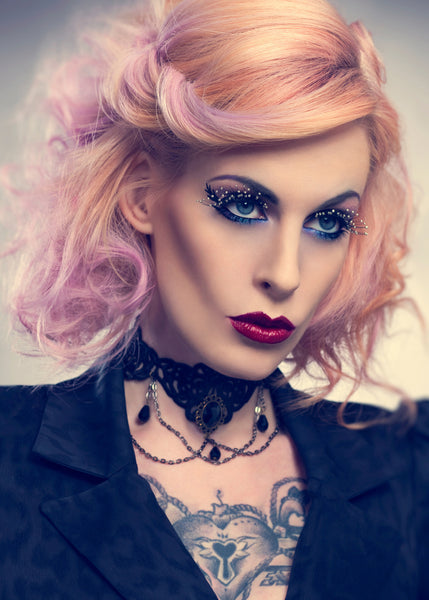 Gothik Choker aus schwarzer Spitze