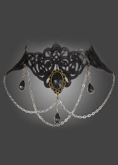 Gothik Choker aus schwarzer Spitze