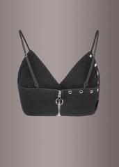 Schwarzes Damen Punk Oberteil