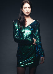 Pailletten Abendkleid