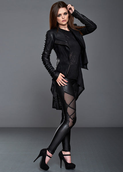 Viktorianische Leggings mit Spitze von Punk Rave