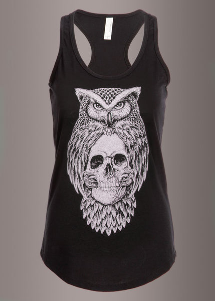 Totenkopf Eule Damen Top