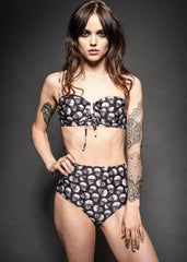 Schwarzer Totenkopf Bikini