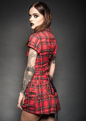 Kariertes Punk Kleid