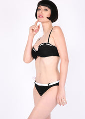 Schwarz weißer Damen Pin Up Bikini