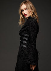 gothic jacke mit leopardenmuster