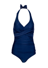 blauer Bauchweg badeanzug