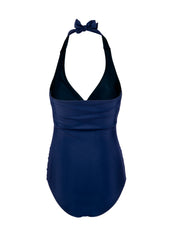 dunkelblauer Bauchweg Badeanzug