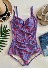 Hellblauer Pin Up Damen Badeanzug 