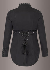 Skeletons of Society Schwarze Military Gothic Frack Jacke